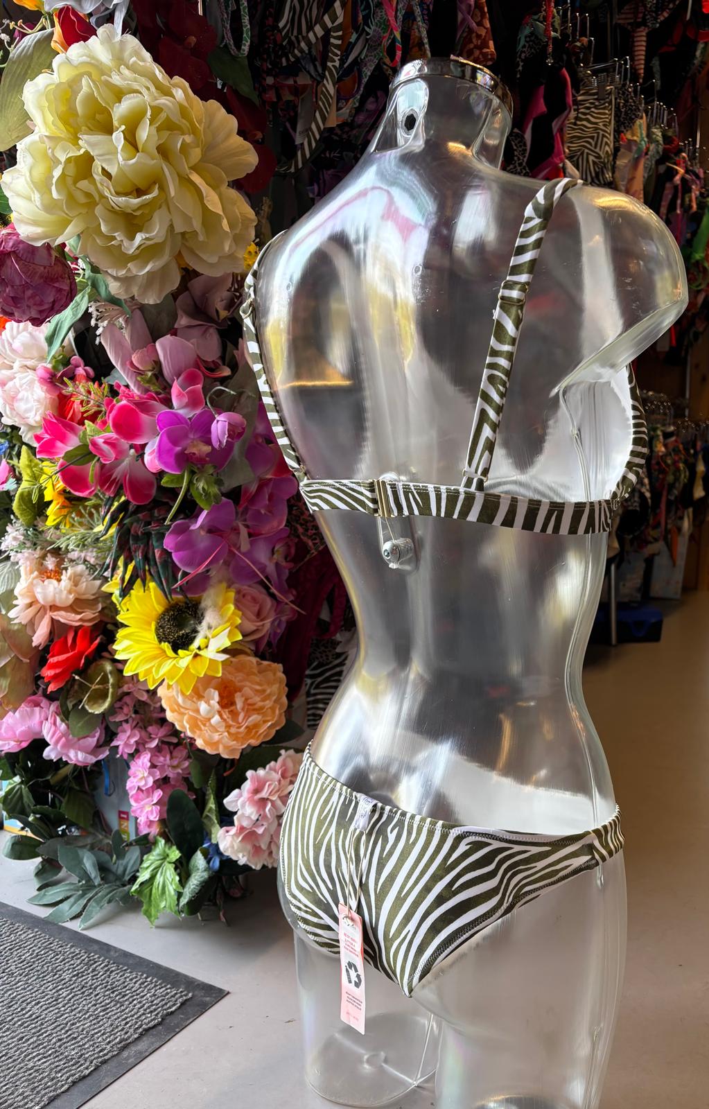 Shiwi Women’s Bikini - Green Zebra Print